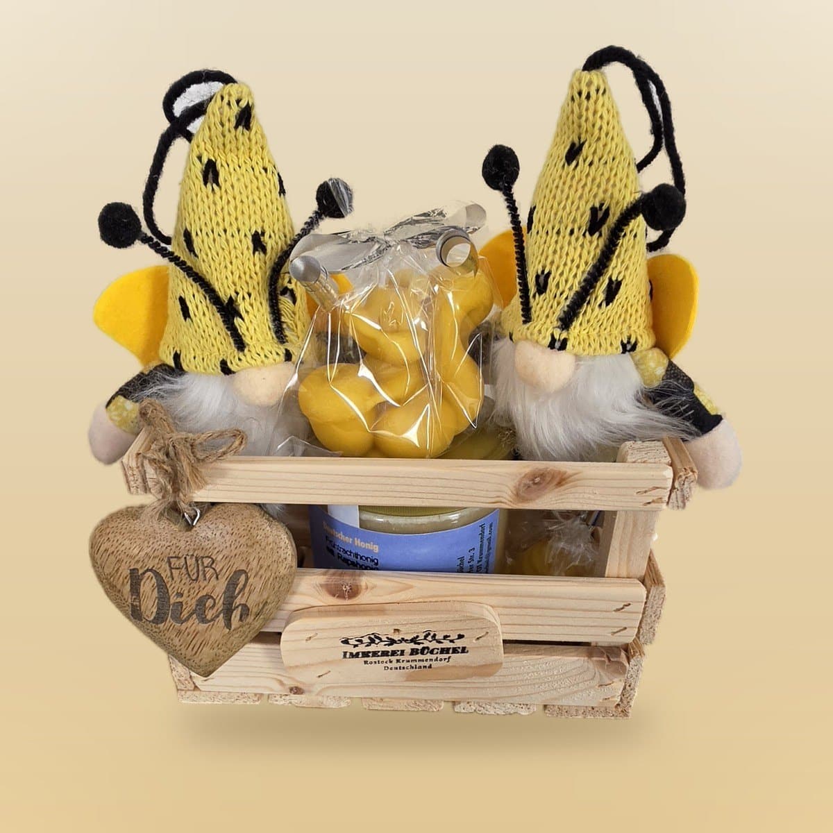 Bienen-Duo Frühtracht – handgemachte Honig-Geschenkkiste der Imkerei Büchel Rostock